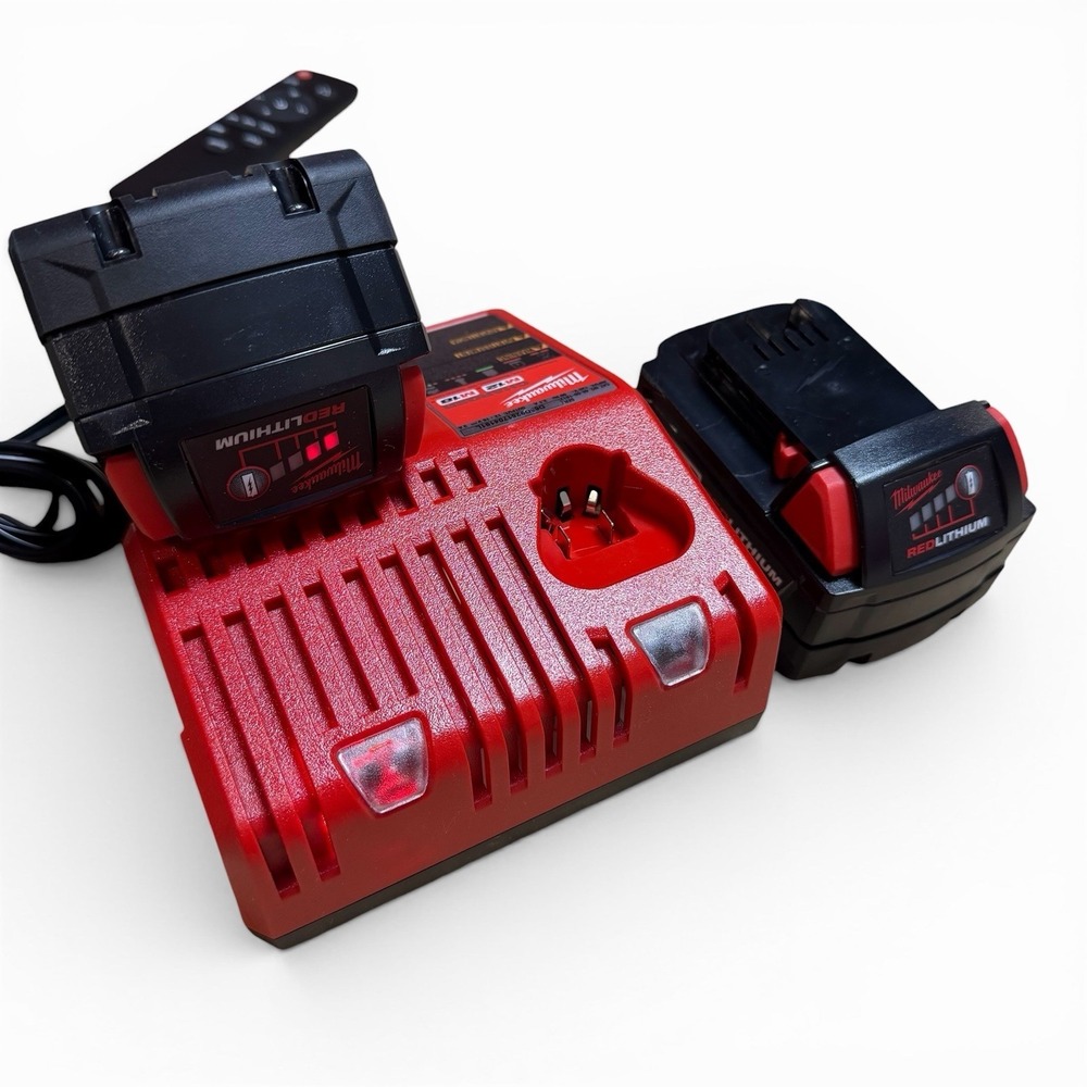 Milwaukee M18 18-Volt XC Starter Kit With Two 5.0Ah Batteries & Charger Bundle